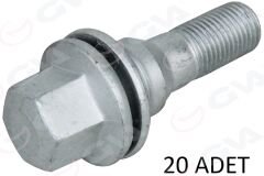 GVA 8820144 BİJON CİVATASI FLANŞLI-GEOMET CITROEN-DS-FIAT-OPEL-PSA 206-207-308-406-407-TOYOTA AA17-M12x1.25x17 PAKET ADET : 20