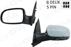 GVA 1090216 DIŞ DİKİZ AYNASI SOL CORSA C 01> ELEKTRİKLİ ISITMALI ASTARLI ASFERİK 5 FİŞ VM-200EHPAL