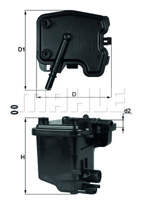 MAHLE KL431D YAKIT FİLTRESİ PARTNER-206-207-307-308-407-BERLINGO-C2-C3-C4-C5-FIESTA-FOCUS-C-MAX-TEPEE 1.6HDI