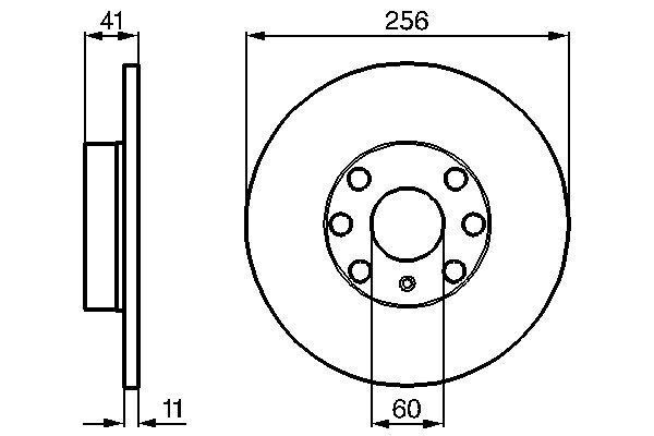 BOSCH 0986478880 ÖN FREN AYNASI OPEL ASTRA G 98>05 ABS SİZ ARAÇLAR İÇİN DOLU 256x60x4DL