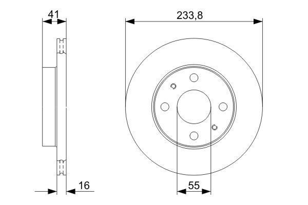 BOSCH 0986479352 ÖN FREN DİSKİ HAVA KANALLI DAIHATSU SIRION M100 M101 98-05 / YRV M200 M201 M211 01-> 234 çap x 4 bijon - Adet disk fiyatıdır