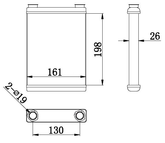 ORIS KRN017026 KALORİFER RADYATORU BRAZİNG MGN III-FLUENCE 198X165X26
