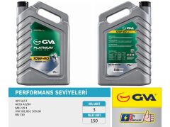 GVA 9921326 MOTOR YAĞI 10W40 7 LT PLATINUM YARI SENTETİK API SL/CF