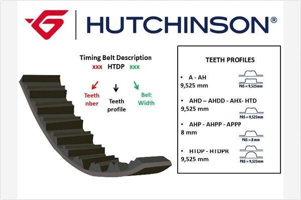 HUTCHINSON 168AHPP24 TRİGER KAYIŞI 168x240 ASTRA G 2.0 16V 98-05 -ZAFIRA 2.0 16V Z20LET-X20XEV-X20XER