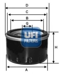 UFI 2354500 YAĞ FİLTRESİ ACCENT-ELANTRA-GETZ 1.5-2.0 CRDI