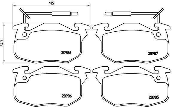 BREMBO P68010 ÖN BALATA R9-R11-R19 CLIO-EXP-P106-P206 GDB327
