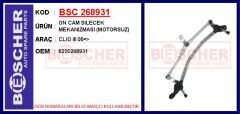 BSC 268931 ÖN CAM SİLECEK MEKANİZMASI MOTORSUZ RENAULT CLIO III 05>