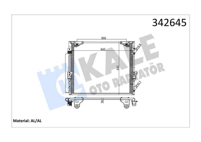 KALE 342645 KLİMA KONDENSERİ LAND CRUISER AL-AL