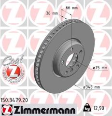 ZIMMERMANN 150.3479.20 FREN DISKI ON SAG BMW F07 F10 F11 F06 F12 F13 F01 F02