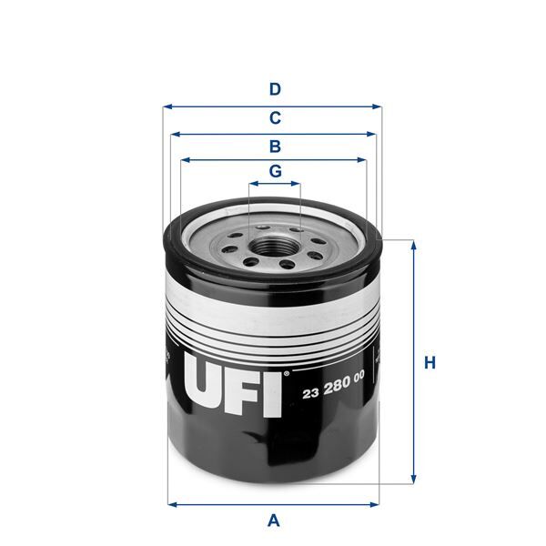UFI 2328000 YAĞ FİLTRESİ FIESTA 1.8DI-FOCUS 1.8TDCI-1.8DI/TDDİ-1.8T-CONNECT 02>14 1.8TDCI TRANSIT T15-T12 2.5TD 95>01