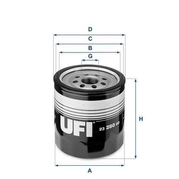 UFI 2328000 YAĞ FİLTRESİ FIESTA 1.8DI-FOCUS 1.8TDCI-1.8DI/TDDİ-1.8T-CONNECT 02>14 1.8TDCI TRANSIT T15-T12 2.5TD 95>01