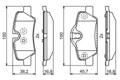 BOSCH 0986495400 FREN BALATASI ARKA MINI F55 F56 F57