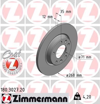 ZIMMERMANN 180.3027.20 ARKA FREN AYNASI ASTRA L 21>-COMBO E 19> GRANDLAND 17> P308 14>21 P508 18> P3008 16> PARTNER-BERLING O-RIFTER 19> P408 22> C4 13> TOYOTA PROACE CITY 19> 268x71x35x5DL DOLU