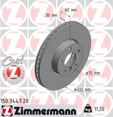ZIMMERMANN 150.3447.20 FREN DISKI ON BMW E70 F15 E71 F16