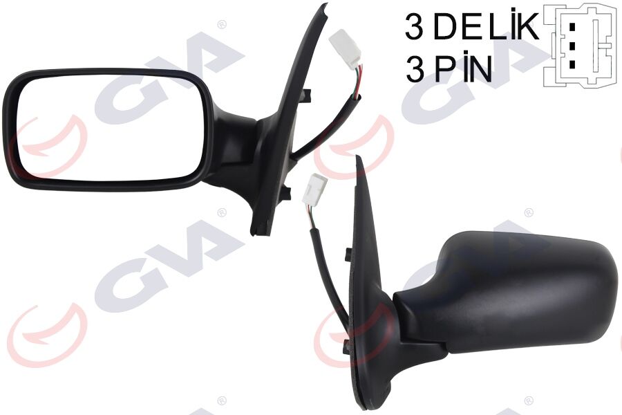GVA 1021105 DIŞ DİKİZ AYNASI SOL PALIO 98> ELEKTRİKLİ KONVEKS 3 FİŞ VM-155E-5DL