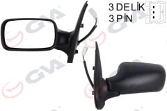 GVA 1021105 DIŞ DİKİZ AYNASI SOL PALIO 98> ELEKTRİKLİ KONVEKS 3 FİŞ VM-155E-5DL