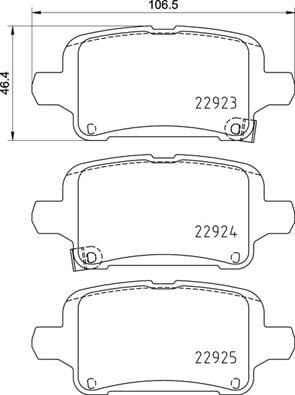BREMBO P59095 ARKA FREN BALATASI OPEL INSIGNIA B 17>16 16 INÇ