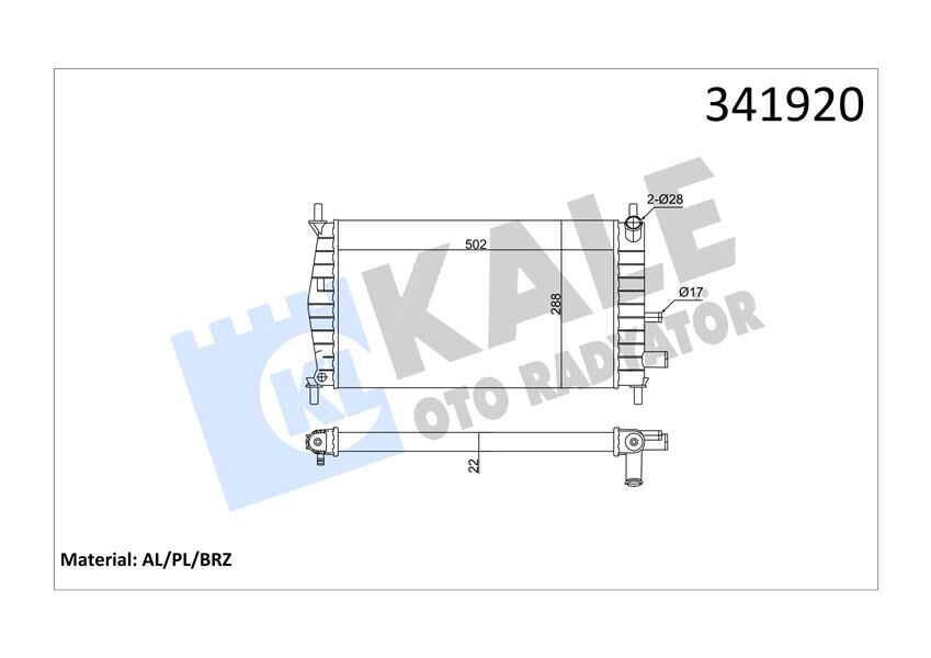 KALE 341920 MOTOR SU RADYATORU FIESTA IV 96>02 MAZDA 121 III 1.0 / 1.3 KLIMASIZ