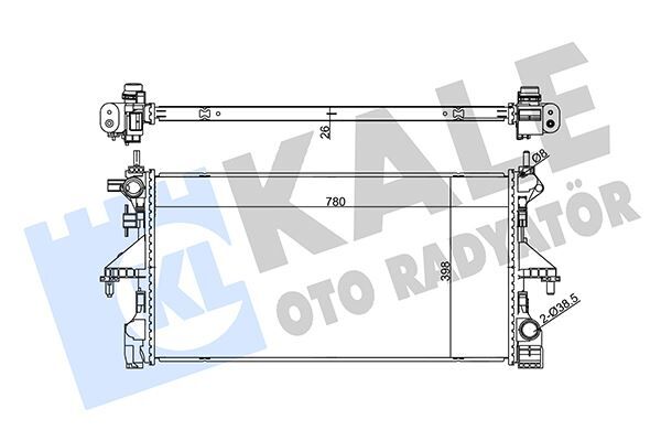 KALE 355550 SU RADYATÖRÜ PEUGEOT BOXER-CITROEN JUMPER 2.0-2.2 BlueHDI