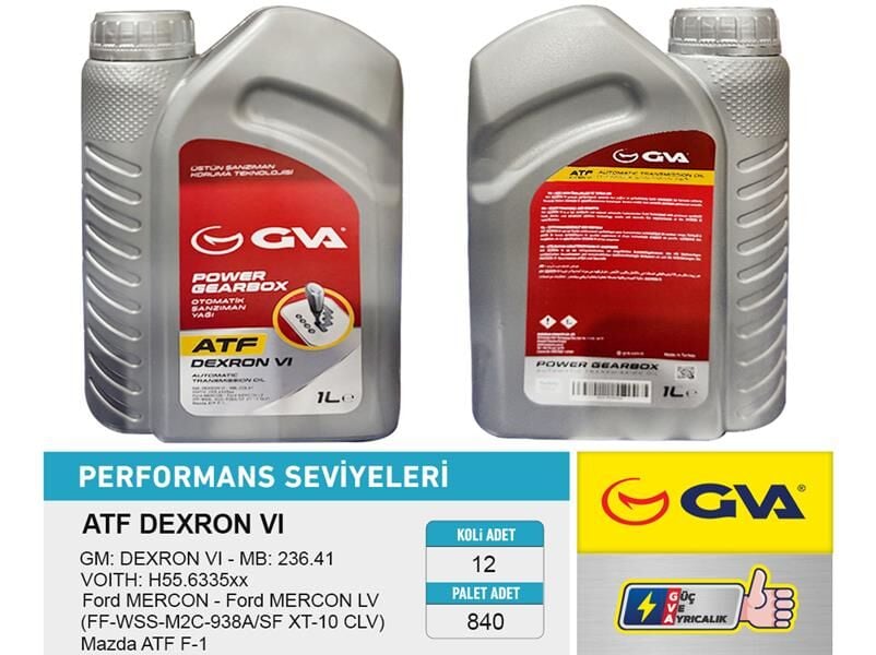 GVA 9920760 OTOMATİK ŞANZIMAN YAĞI ATF DEXRON VI KIRMIZI 1 LT