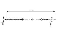 BOSCH 1987477568 EL FREN TELİ SOL PEUGEOT EXPERT 96>06-P806 95>02 CITROEN JUMPY 95>06 EVASION 94>02