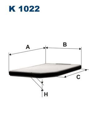 FILTRON K1022 POLEN FİLTRESİ LAGUNA 1.6-1.8-1.8 16V-2.0-2.0 16V-3.0-1.9DTI-1.9DCI-2.2D 93-01 TÜM MOD.