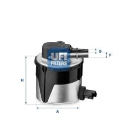 UFI 5517000 YAKIT FİLTRESİ FIESTA IV 08 > FOCUS C-MAX 03-07 >MAZDA 2- MAZDA 3 1.6TDCI VOLVO S40 1.6D 05 > OE