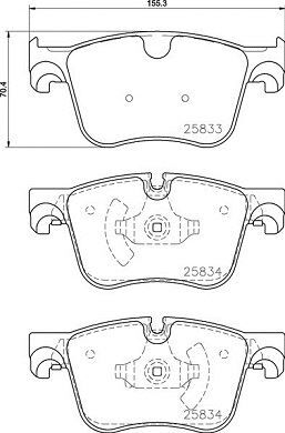 BREMBO P61127 ÖN FREN BALATASI COMBO E 18> GRANDLAND 17> C4 13> BERLINGO 18> PARTNER 18> RIFTER 18> P308 13> P3008 16> P508 18> P5008 16> DS7 17> C5 AIRCROSS 18> C4 SPACETOURER 18>