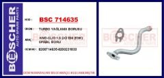 BSC 714635 TURBO YAĞLAMA BORUSU KNG-CLIO 1.5 DCI EM K9K