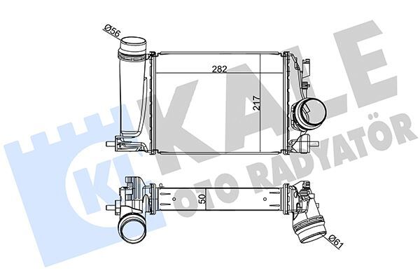 KALE 350970 TURBO RADYATÖRÜ INTERCOOLER MGN IV GRANDTOUR 1.2 Tce 16 > NISSAN QASHQAI 1.2 DIG-T