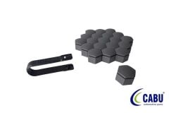 CABU 220652 BİJON KAPAĞI KÖMÜR METALİK 22X21mm INSIGNIA- A 20 ADET 220644