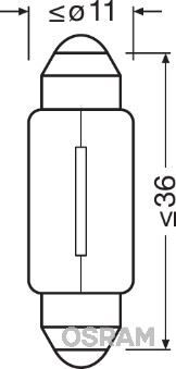 OSRAM 6418 AMPÜL 12V 5W SV8.5-8 C5W UNV1