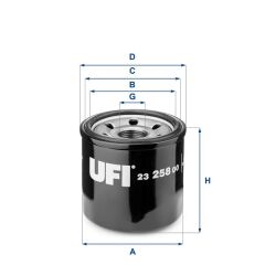 UFI 2325800 YAĞ FİLTRESİ RENAULT MEGANE III 09> MEGANE IV 16> DACIA DUSTER 15> 1.6SCe H4M CAPTUR II 22> 1.6E-TE CH