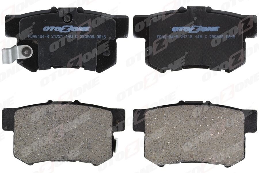 OTOZONE FDA9104-R ARKA FREN BALATA HONDA CIVIC 1.6L D16 VTEC VTI 01-05 / 1.4L 1.6L 96-01 / 1.6L R16A2 VTEC SEDAN 06-> / ACCORD 2.0L F20 90-98 / LEGEND 3.2L 91-96 / SUZUKI SX4 1.6L M16A RW416 05-> - Aşınma ikaz soketli