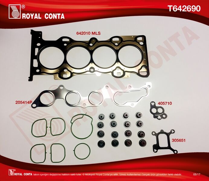 ROYAL T642690 ÜST TAKIM CONTA REINZ S.LASTİKLİ MONDEO III-IV 2.0 16V 01-14 145HP AOBA/C-AODA/B/E-CJBA/B-TBBA/B