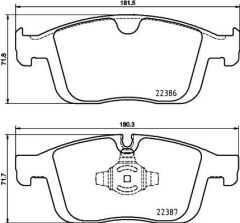 BREMBO P86026 ÖN BALATA VOLVO XC60 D3 2015-17 D4 15-17 T5 2015-2017 T6 2013 > 156