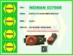 NEIMAN 03766R DORTLU FLASOR MERKEZI KILIT CLIO II