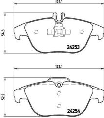 BREMBO P50068 FREN BALATASI ARKA MERCEDES W204 S204 X204 C207 A207