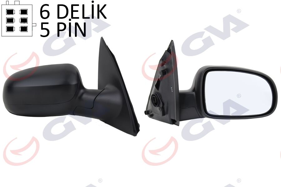 GVA 1090217 DIŞ DİKİZ AYNASI SAĞ CORSA C 01> ELEKTRİKLİ ISITMALI KONVEKS 5 FİŞ VM-200EHR