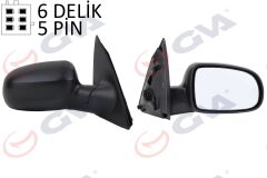 GVA 1090217 DIŞ DİKİZ AYNASI SAĞ CORSA C 01> ELEKTRİKLİ ISITMALI KONVEKS 5 FİŞ VM-200EHR