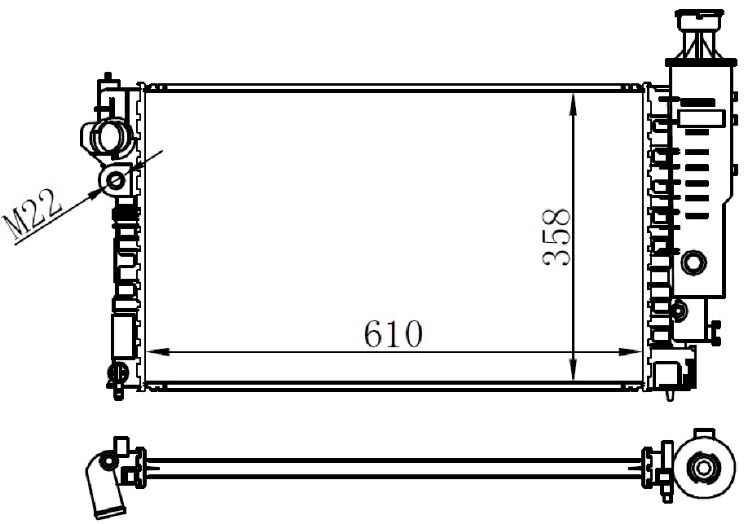 ORIS MPE246023 RADYATÖR P405 II 1.8-1.9-2.0 87-95 XU52C AC MEK 610x378x23