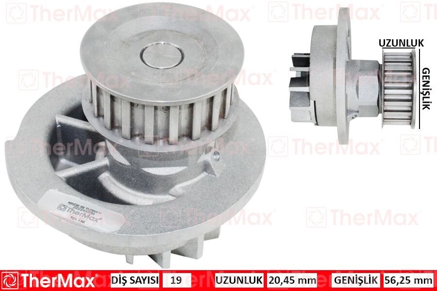 THERMAX T01.130 DEVİRDAİM CHEVROLET KALOS 1.4 REZZO 1.6 05 > DAEWOO KALOS 1.4 02 > LANOS 1.4 1.5 97 > PA694