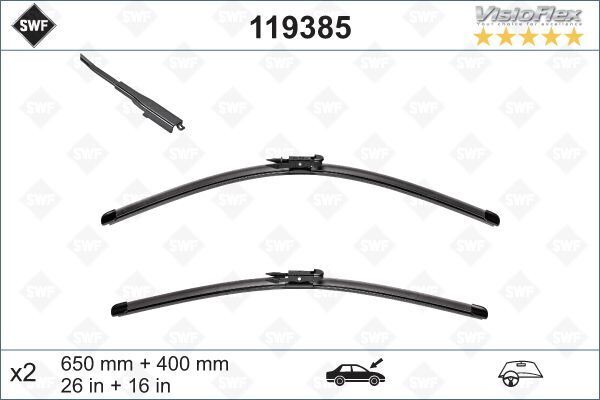 VALEO 119385 ÖN SİLECEK SÜPÜRGESİ TAKIMI SWF CORSA D 06>14 CORSA E 14>19 ADAM 12>19 P207 07>13 P208 12>19 P2008 13>19 PARTNER-BERLINGO 08>18 C3 19> FOCUS 04>12 FIESTA 12>17 PUNTO 08> 650-400mm MUZ TİPİ