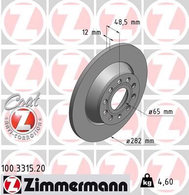 ZIMMERMANN 100.3315.20 ARKA FREN AYNASI GOLF V-V-PASSAT 05> JETTA III-TOURAN 03>TIGUAN 07>A3 04> OCTAVIA 04>LEON 05>