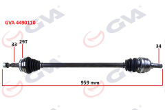 GVA 4490110 KOMPLE AKS SAĞ VECTRA B 1.6İ-1.8İ-2.0İ 95-03 ABS Lİ 29 DİŞ 959mm
