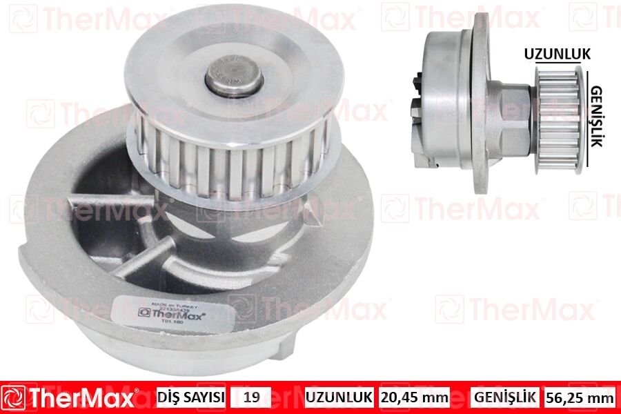 THERMAX T01.160 DEVİRDAİM ASTRA F-VECTRA A-CORSA A-B-COMBO 94-01 1.2-1.4-1.6 PA442 T 90349239