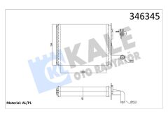 KALE 346345 KALORİFER RADYATÖRÜ BRAZİNG PALIO MUSLUKLU 233x195x32