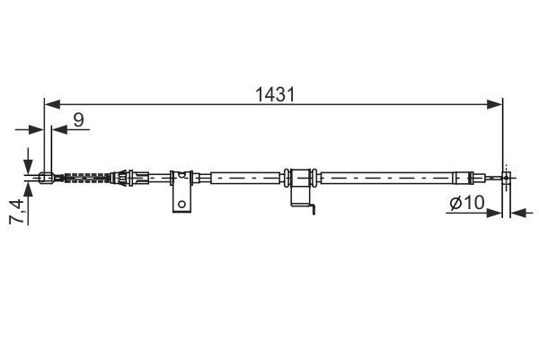 BOSCH 1987482293 EL FREN TELİ ARKA SOL CAPTIVA-ANTARA 06 > 1431mm/1254mm