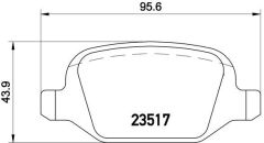 BREMBO P23065 ARKA FREN BALATASI FIAT LINEA 09> ALFA 147 01>156 97>03 GT 03>10