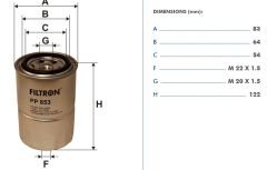 FILTRON FILT PP 853 BONGO/PREGIO/CERES/K2700/BESTA/PROTON/LANCER/GALANT/COLT YAKIT FILTRESI ISUZU Midi / Midi Van. KIA MOTORS Besta, Carnival I / Sedona I (UP), K-Serie, Pregio. MITSUBISHI Galant VI, Lancer V, Space Wagon II